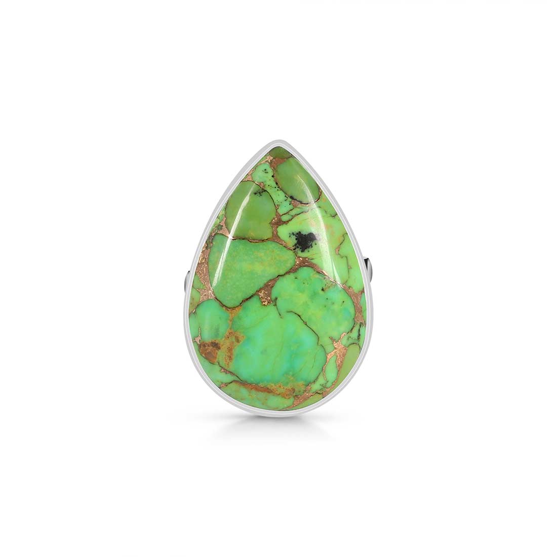 Green Copper Turquoise Adjustable Ring-(GCT-R-23.)